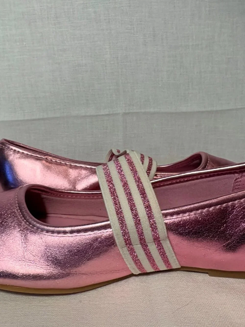 🌷Nordstrom Ballet Flats Metallic Pink Girls Size 4 🌷